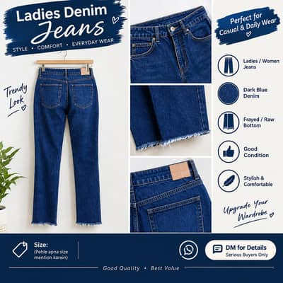 Ladies Denim Jeans – Stylish & Comfortable