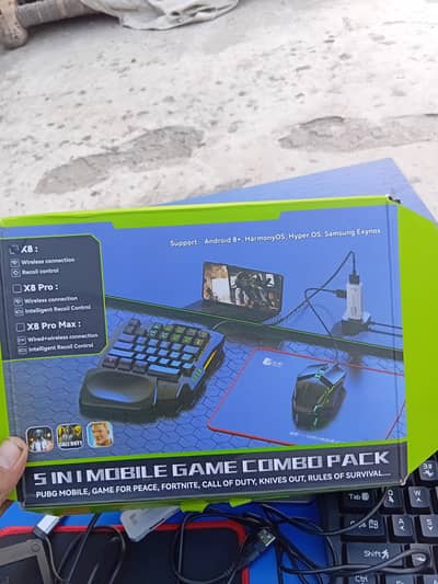5 in 1 Mobile Gaming Combo Pack (Keyboard & Mouse