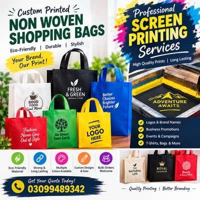 Non woven bags / screen printing
