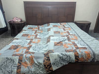 wooden bed