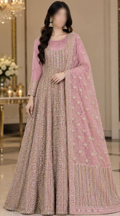 Heavy Embroidered Maxi – 2 Piece