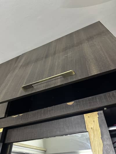 lasani wood mirror sliding with internal built in safe