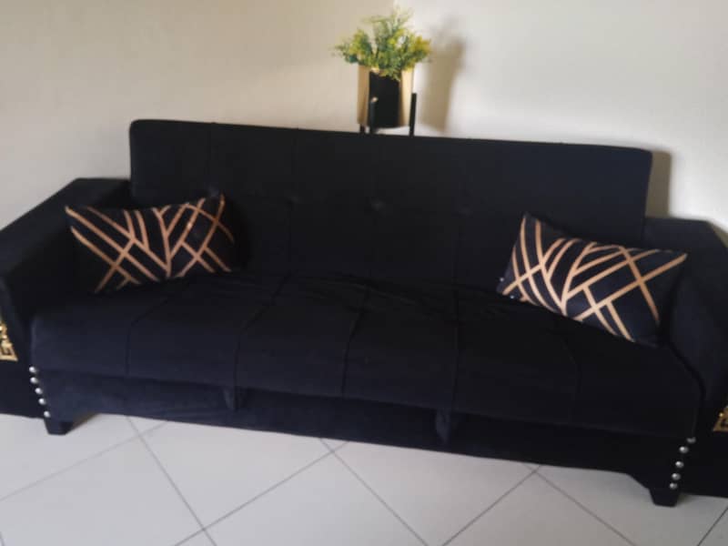 Black Sofa Bed 1
