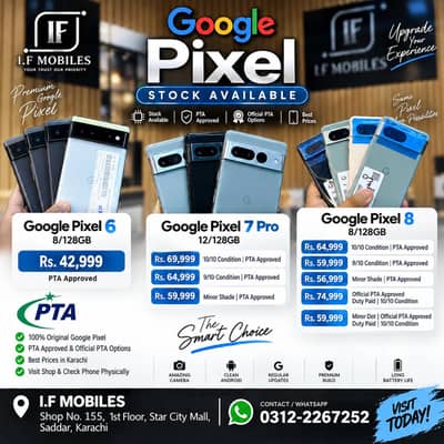 Google Pixel 6 7 Pro 8 PTA Approved | Official PTA | Best Price