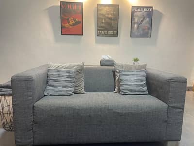 Grey Two Seater Sofa