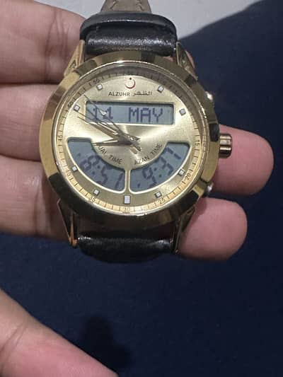Al-zuhr Classic Dual Time Analog Digital Wrist Watch