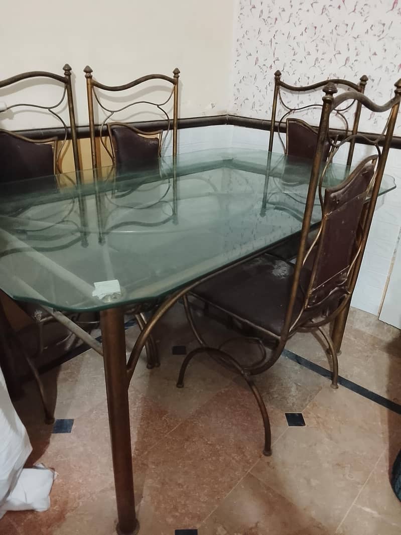 Dining table and chairs. 4