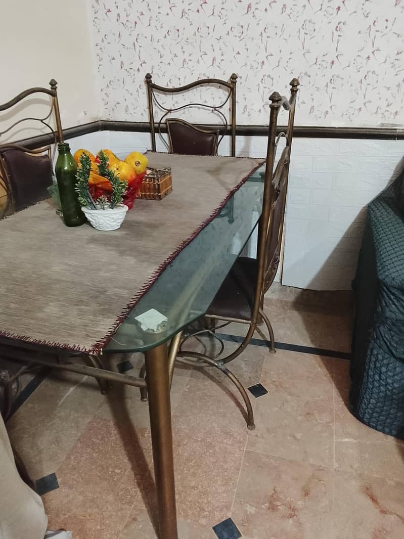 Dining table and chairs. 6