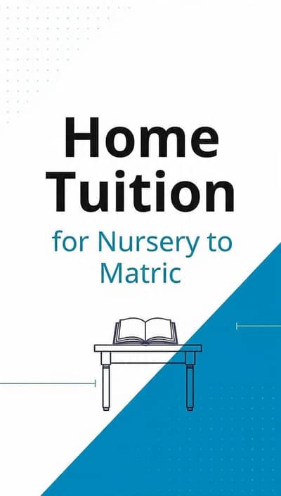 Home Tution at my place  for nursery to matric students