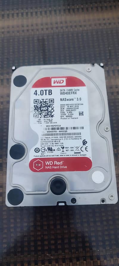 4TB Hard disk wd red NAS dvr xvr nvr