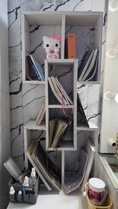 White Custom-Made Book Shelf