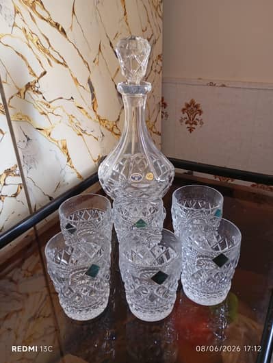 urgent sell crystal glass set