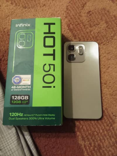 Infinix Hot 50i PTA approved with box. 10gb/128gb.