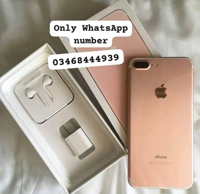 iPhone 7 plus 128 GB tasvir ke upar number WhatsApp per raabta karo