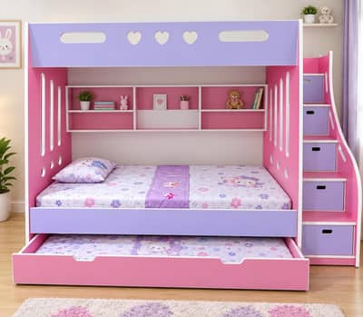 Bunk bed | Kid wooden bunker bed | Baby bed | Double bed | Triple bed