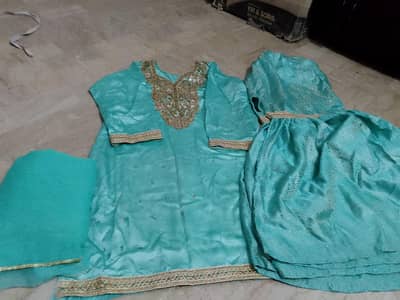 short kameez with gharara with duppta