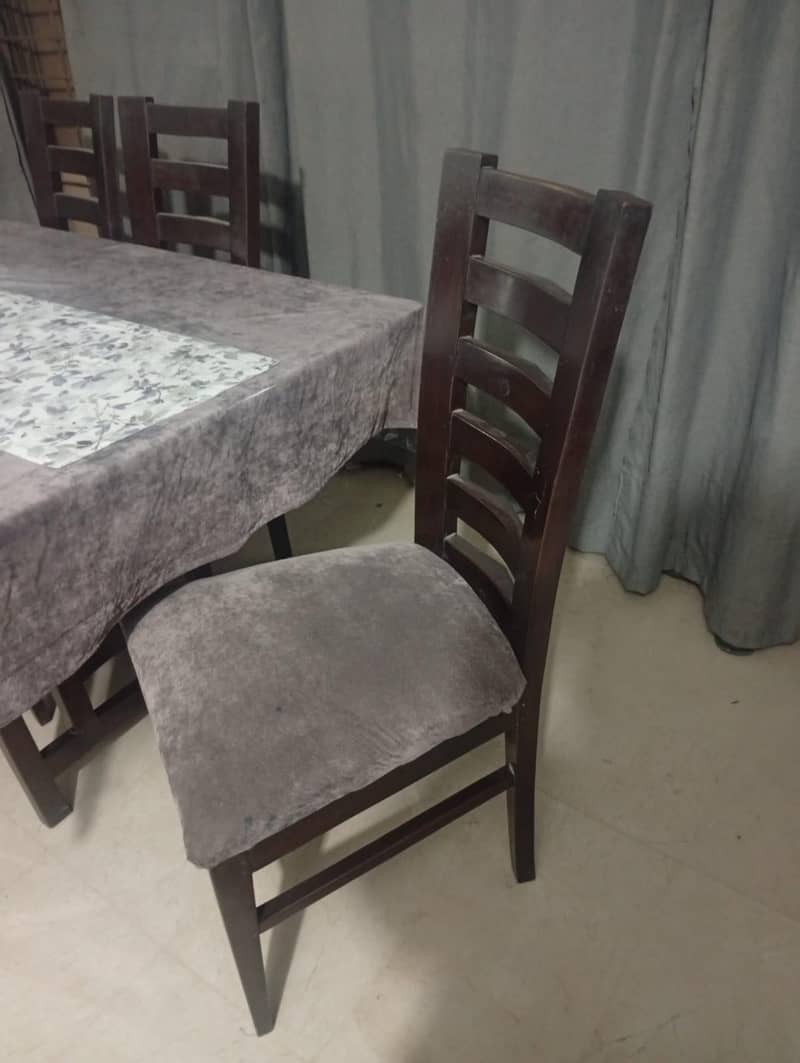 6 Chairs Mirror Dining Table 1