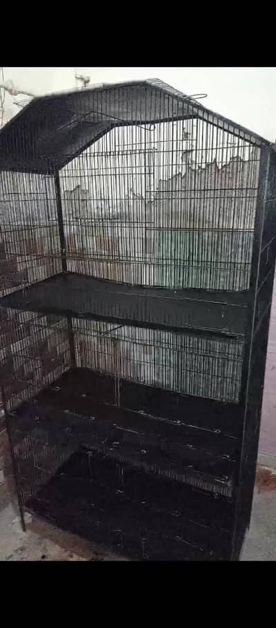 Black Iron Cage Slightly Plates Cracked
