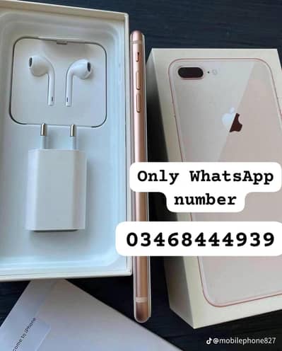 iPhone 8 plus 128 GB tasvir ke upar number WhatsApp per rabta karo