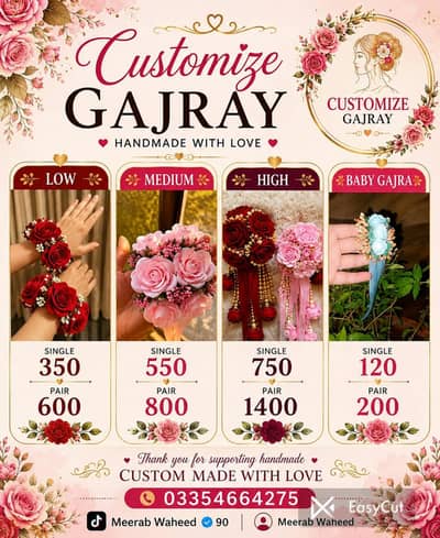 Handmade Gajray | Customized Keychains & Gifts