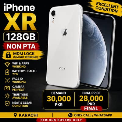 iPhone XR 128GB Non PTA | MDM Lock | Excellent Condition