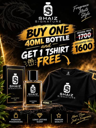 Best Perfume With Free Shirt Delivery Free Just in 2000 40 ml bottle