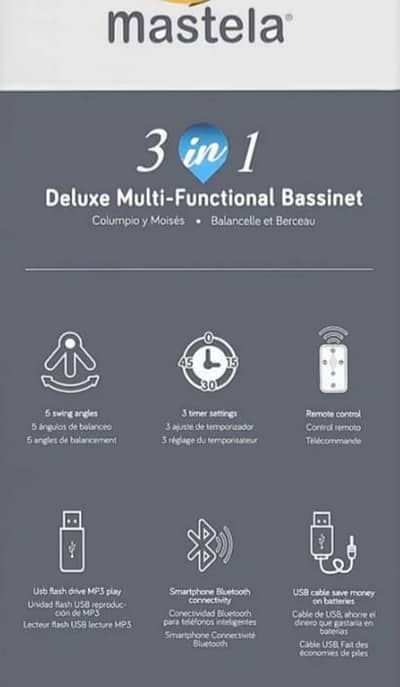 Mastella 3 in 1 Deluxe Multifunction Bassinet