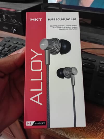 HKT Alloy Earphone For Computer or Mobile or Laptop with mic