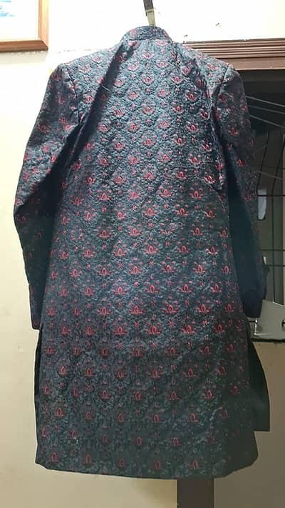 Beautiful Men’s Sherwani Suit with Waistcoat & Matching Khussa