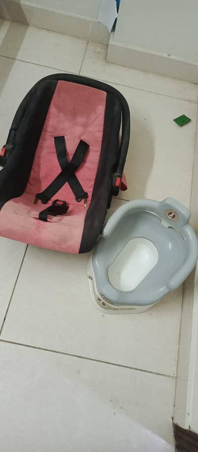 baby car seat + unused potty seat+ 2 in 1 bundle | safe comfortable