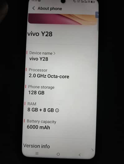 Vivo Y28 8 gb 128 box chrjar coman copled hiy