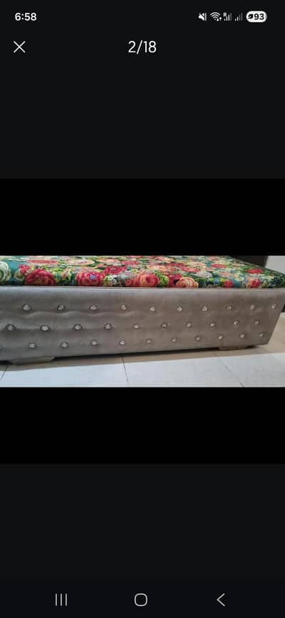 bed with 2 sides lasani wood han deco paint