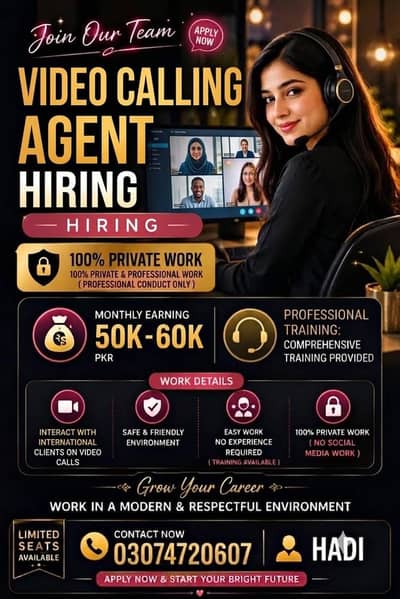 Urgent Hiring Female