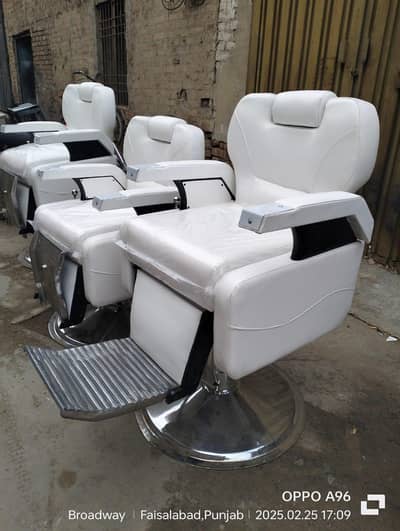 Barber chair/Cutting chair/ Shampoo unit/Trolly/Saloon Furniture.