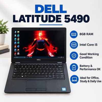 Dell Latitude 5490 | Core i5 | 8GB RAM | Good Condition