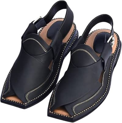Pure Leather Peshawari Chappal - Premium Quality Handcrafted
