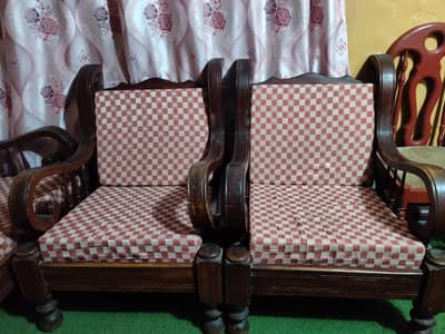 Sofa set with a Table In Dark brown Colour