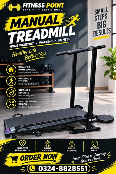 Manual Treadmill l Running Machine l Home Workout l Gym Machine