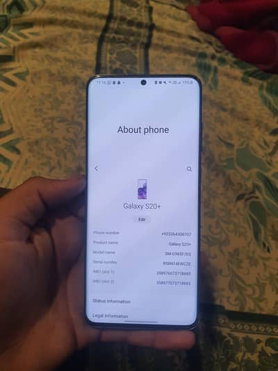 samsung S20+ || Dual sim Physical Approved || Clear Display