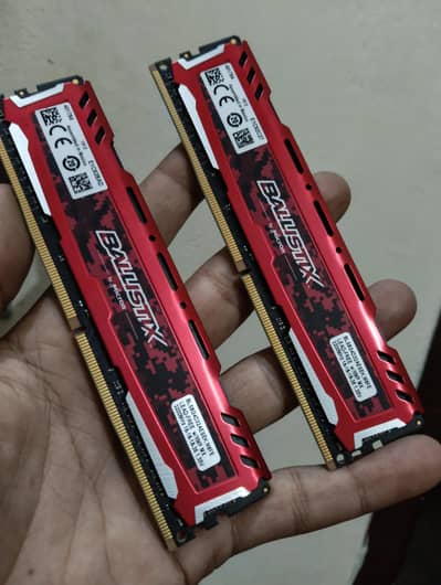 Crucial Ballistix Sport LT Red 16GB DDR4 Kit (8GB x 2) 3200MHz