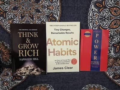 PACK OF 3 BOOKS THINK AND GROW RICH - ATOMIC HABITS - THE CONCISE 48