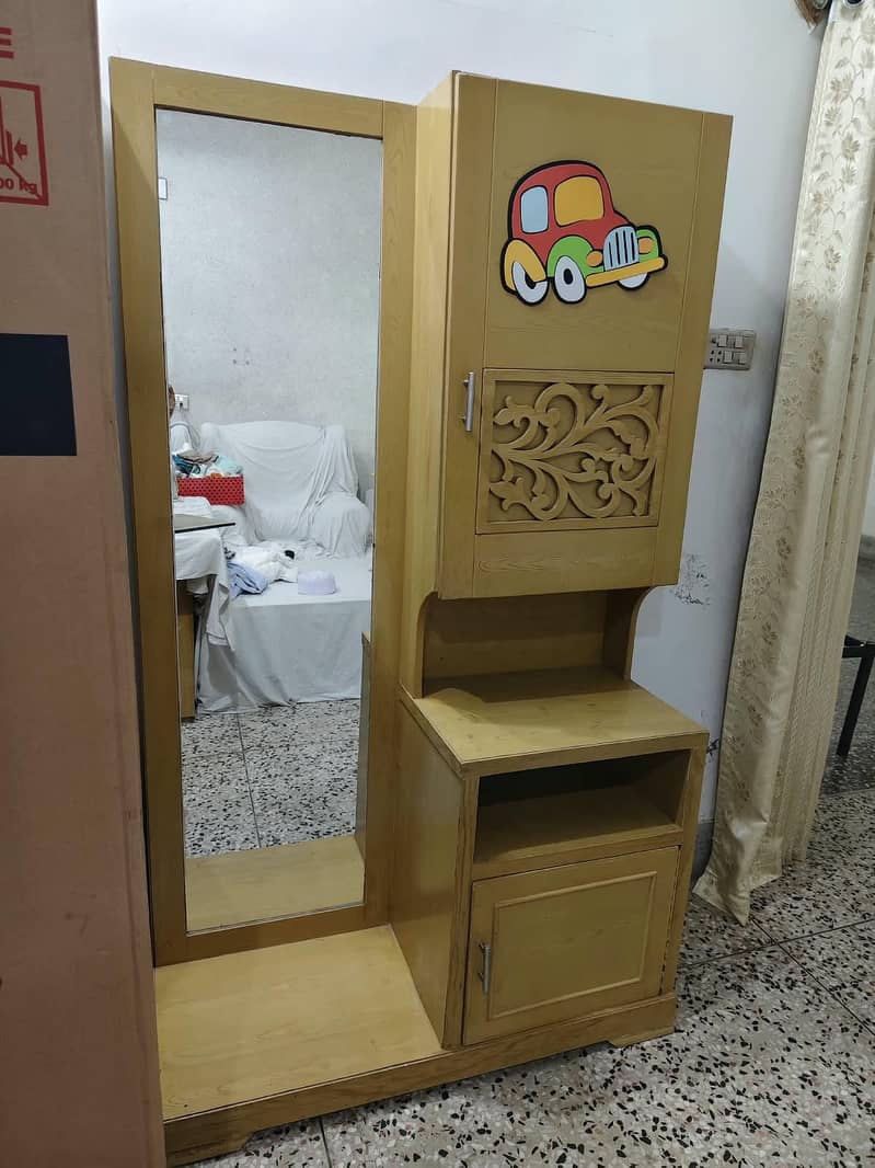 Double Bed with side table and Dressing 1