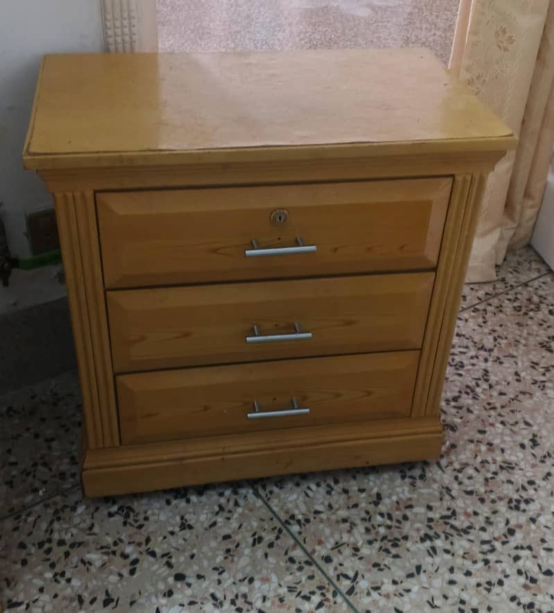 Double Bed with side table and Dressing 2