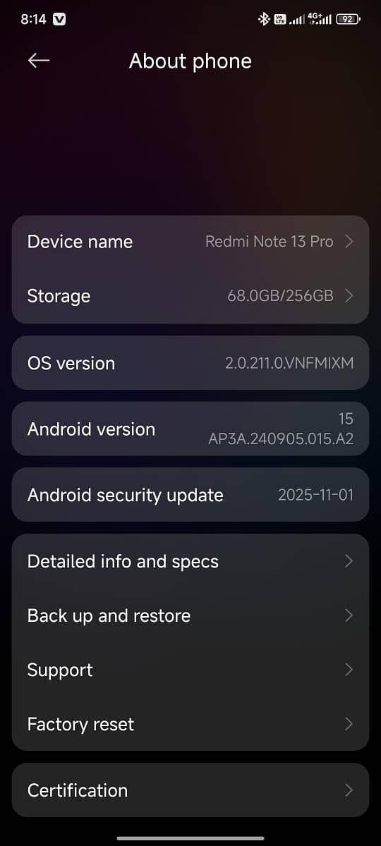 Redmi note 13 pro 8