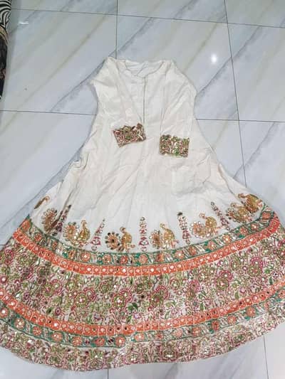 Beautifull Long Maxxi with Hand Mirror work  Stunning Long Frok