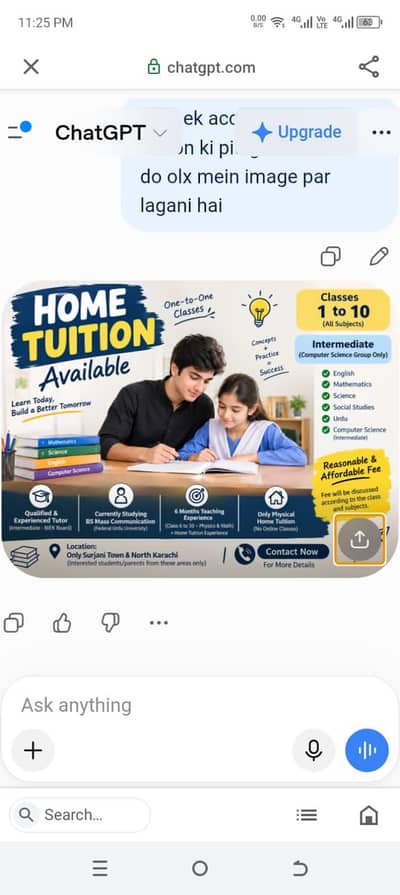 HOME TUTOR AVAILABLE CLASSES 1 TO 10 AND INTERMEDIATE