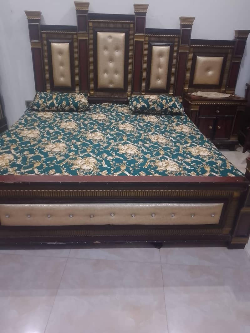 Bed with side table Matters dressing table 1