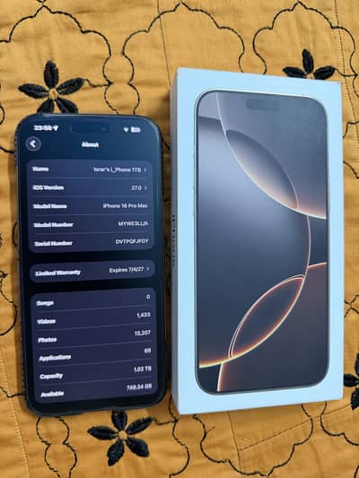 Apple iPhone 16 Pro Max 1TB PTA Approved