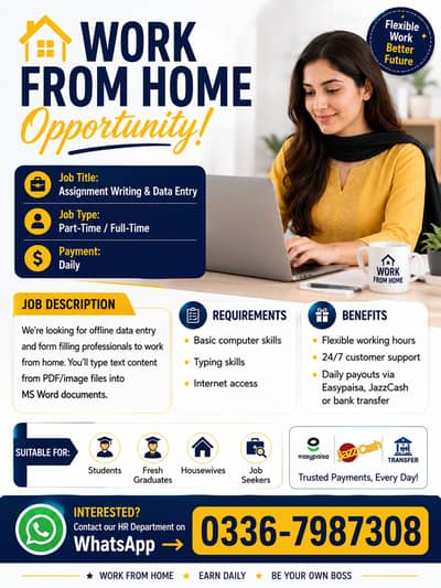 Work From Home Online Jobs | Part-Time / Full-Time