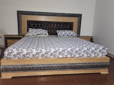 wooden bed